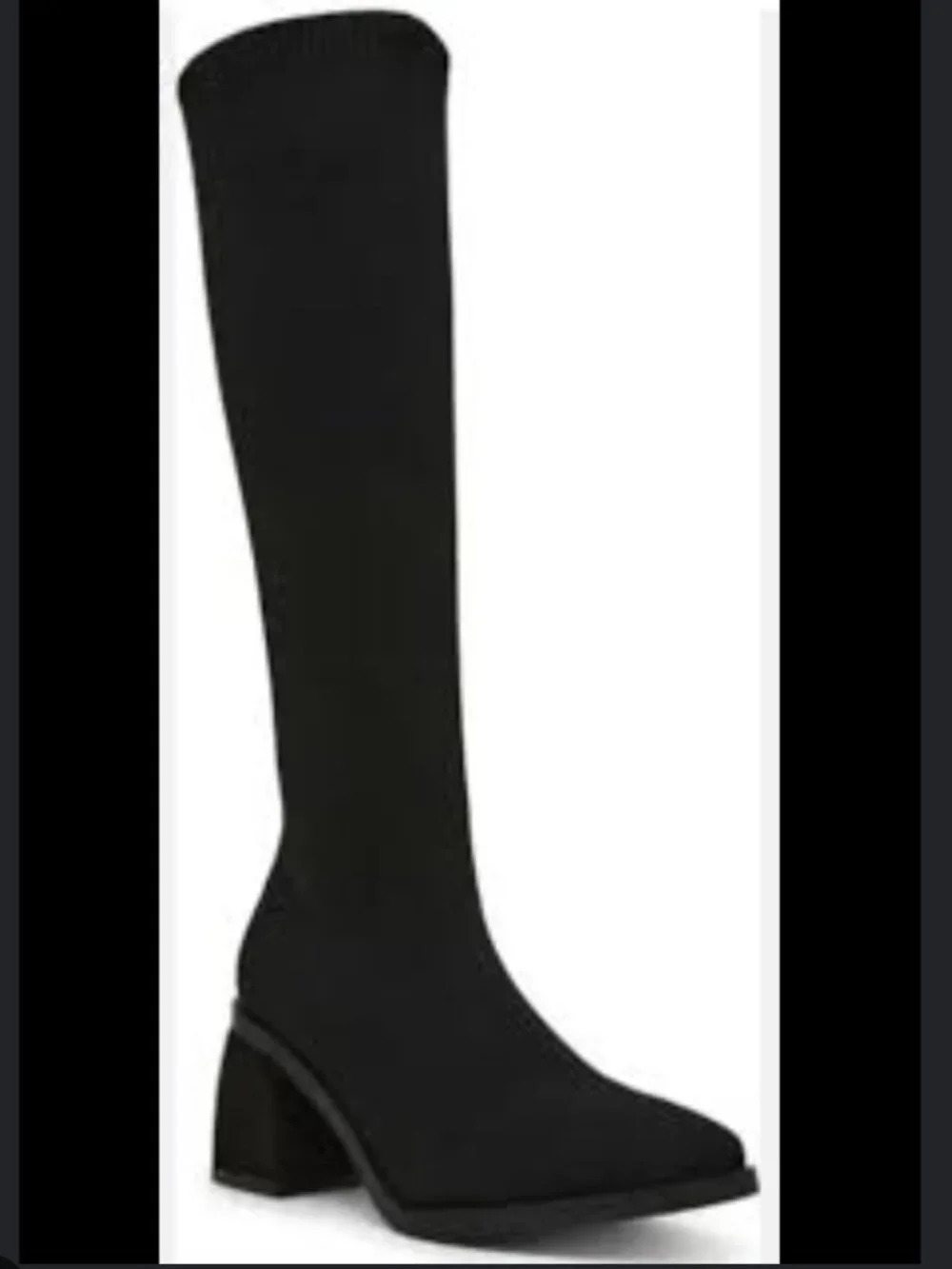 Anne Klein Alina Knee-High Boots – Black Knit – Size 6 (BNWT)